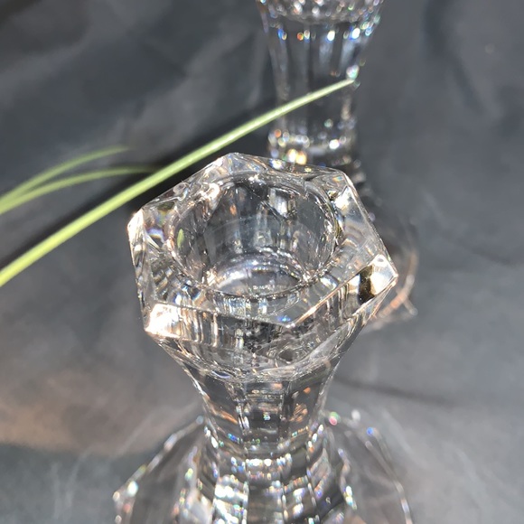 Vintage CRYSTAL CLEAR “St Lucia” lead crystal candle sticks - Picture 8 of 8